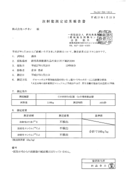結果報告書 放 射 能 測 定