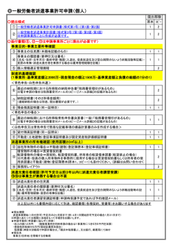 一般労働者派遣事業許可申請（個人）