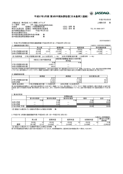 平成27年3月期 第3四半期決算短信〔日本基準〕（連結）