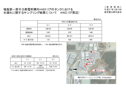 福島第一原子力発電所構内H6エリアのタンクにおける 水