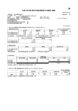 平成27年3月期 第3四半期決算短信〔日本基準〕（連結）