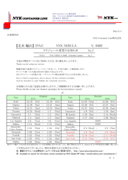 北米輸出 - NYK Container Line