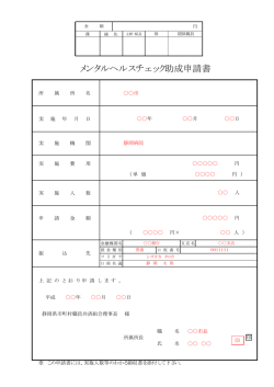 記入見本（PDF） - 静岡県市町村職員共済組合