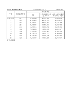 24-12 償却資産の概況 （単位：千円） 平成13年度 1,377 87,587,969