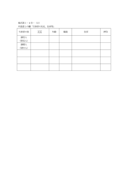 様式第1－4号－（2） 申請書1の欄「当事者の氏名，住所等」 当事者の別