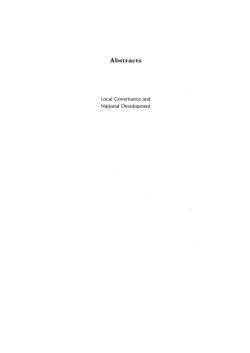 Abstracts