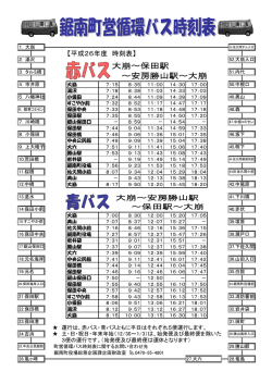 H26鋸南町循環バス時刻表