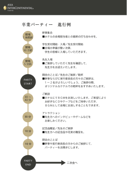 卒業パーティー 進行例