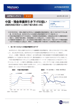 中国・預金準備率引き下げの狙い