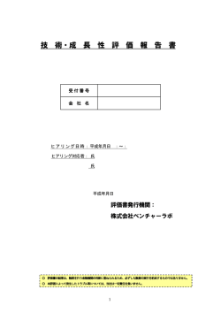 評価書フォーマット（PDF）