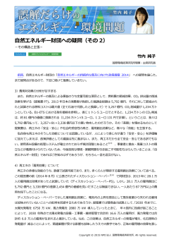 記事全文（PDF） - NPO法人 国際環境経済研究所｜International