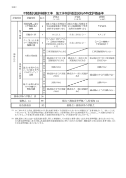 施工体制確認型契約の特定評価基準 （PDFファイル／125KB）