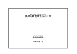 美郷地区農業活性化計画 [ PDF 89.1KB]