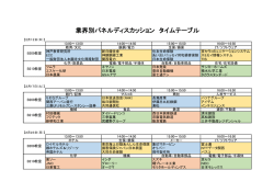 業界別パネルディスカッション タイムテーブル