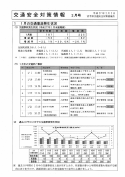 ー ー 月の交通事故発生状況
