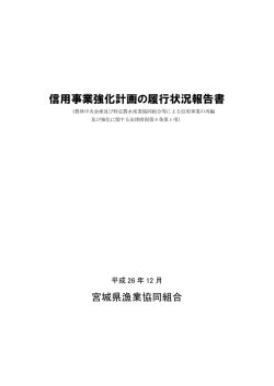 信用事業強化計画の履行状況報告書