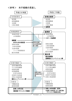 ＜参考＞ 本庁組織の見直し