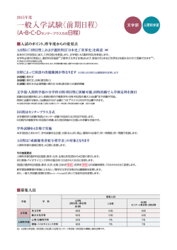 一般入学試験〈前期日程〉