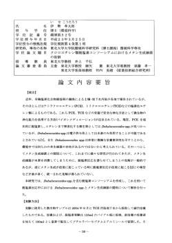 論文内容要旨