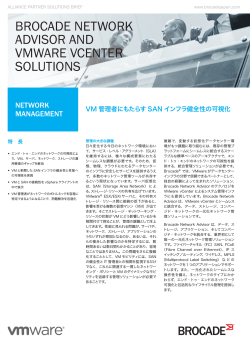 Brocade Network Advisor and VMware vCenter Solutions：VM 管理
