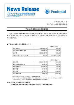 平成 26 年度第 3 四半期業績報告