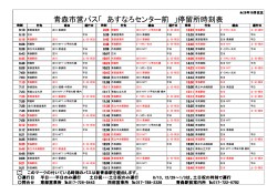 青森市営バス「 あすなろセンター前 」停留所時刻表