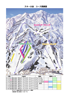 スキー大会 コース閉鎖図