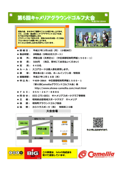 第6回キャメリアグラウンドゴルフ大会 - 昭和総合型地域スポーツクラブ