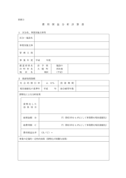 費 用 便 益 分 析 計 算 書