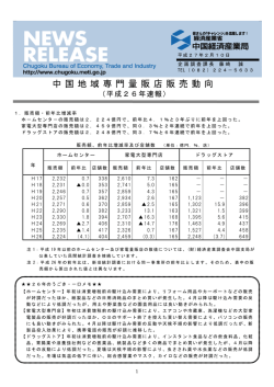 中国 地域専門 量販店販 売動向