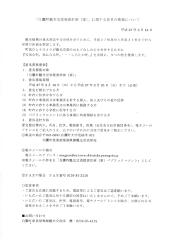 上記パブリックコメントの募集について