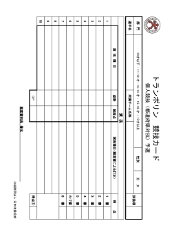 トランポリン 競技カード個人競技（都道府県対抗）予選