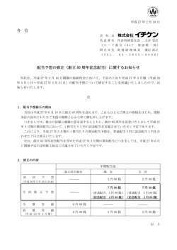 創立85周年記念配当