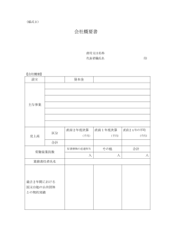 （様式3）会社概要書（PDF：27.5KB）