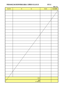 青森地域広域消防事務組合議会 交際費の支出状況 （8月分）