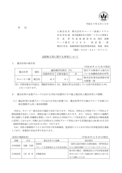 支配株主等に関する事項について