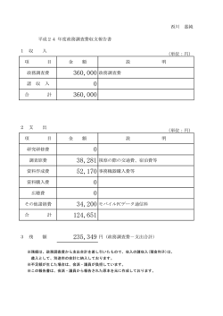 西川嘉純議員平成24年度収支報告書 （PDF 73.9KB）