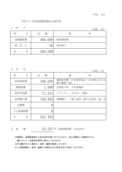 芦田由江議員平成24年度収支報告書 （PDF 77.0KB）