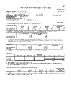 平成27年3月期 第3四半期決算短信