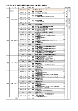 （通信） 時間割表 - 社会福祉法人 聖隷福祉事業団