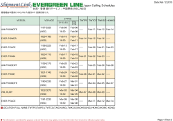 Japan Sailing Schedules