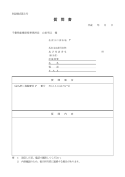 質 問 書