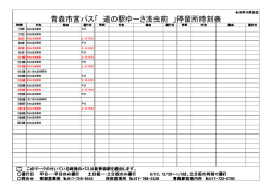 青森市営バス「 道の駅ゆーさ浅虫前 」停留所時刻表