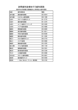 訪問歯科診療を行う歯科医院