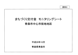 資料3 ちづくり交付金 モニタリングシート