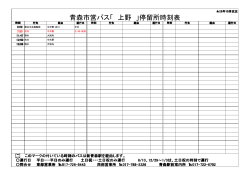 青森市営バス「 上野 」停留所時刻表