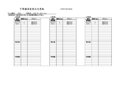 下準備済食材注文用紙 記入例