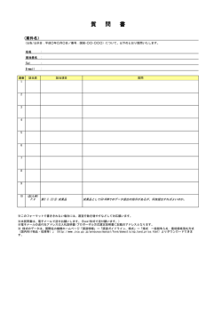 質 問 書 - JICA