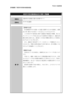 評価書（高齢者在宅療養に関わる各種サポート） （PDF 137.7KB）