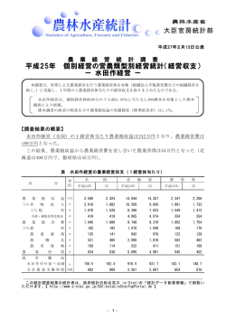 （経営収支） ー 水田作経営 ー